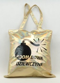 Torba na zakupy złota "BOOMBOWA DZIEWCZYNA"