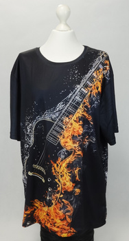 Koszulka T-shirt gitara w ogniu i wodzie