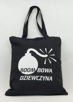 Torba na zakupy czarna "BOOMBOWA DZIEWCZYNA"